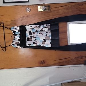 dress from trixxi size 5 for kids blue white with black blue and grey dots